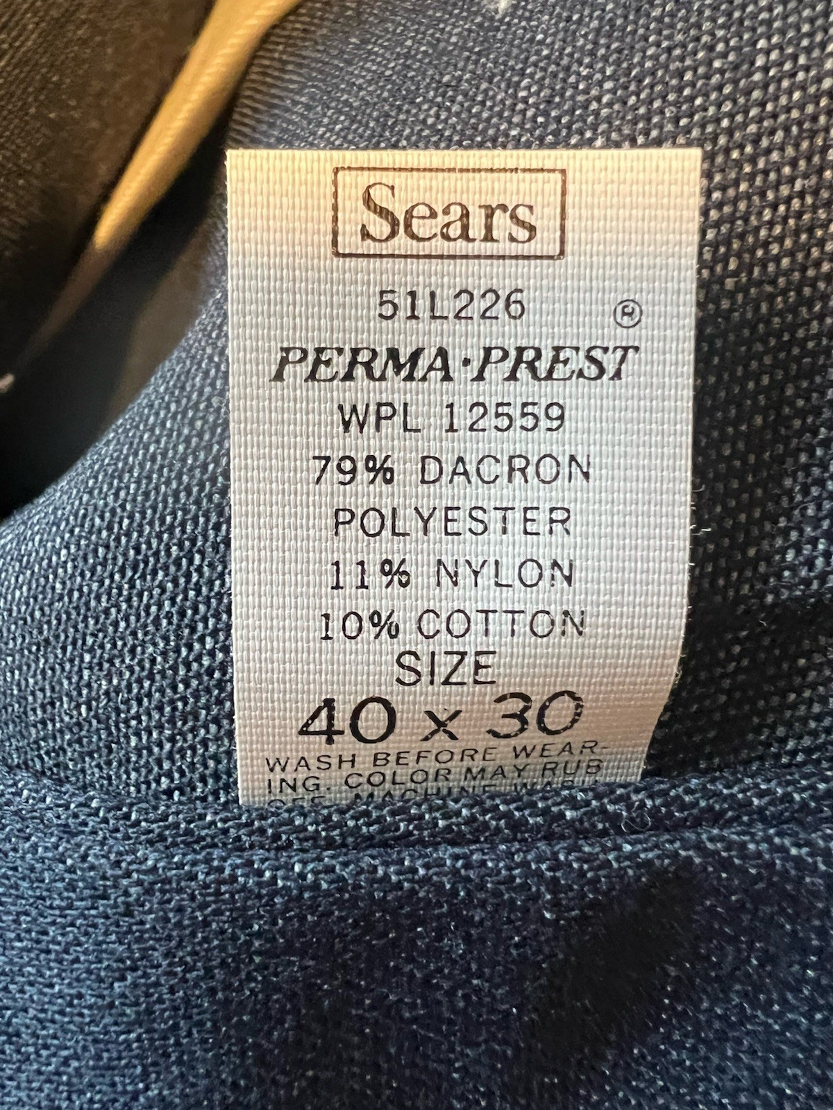 Vintage 70’s Work Jeans Buy Two Pair Get One Free NOS, Sears/Key 40 X 30 ￼