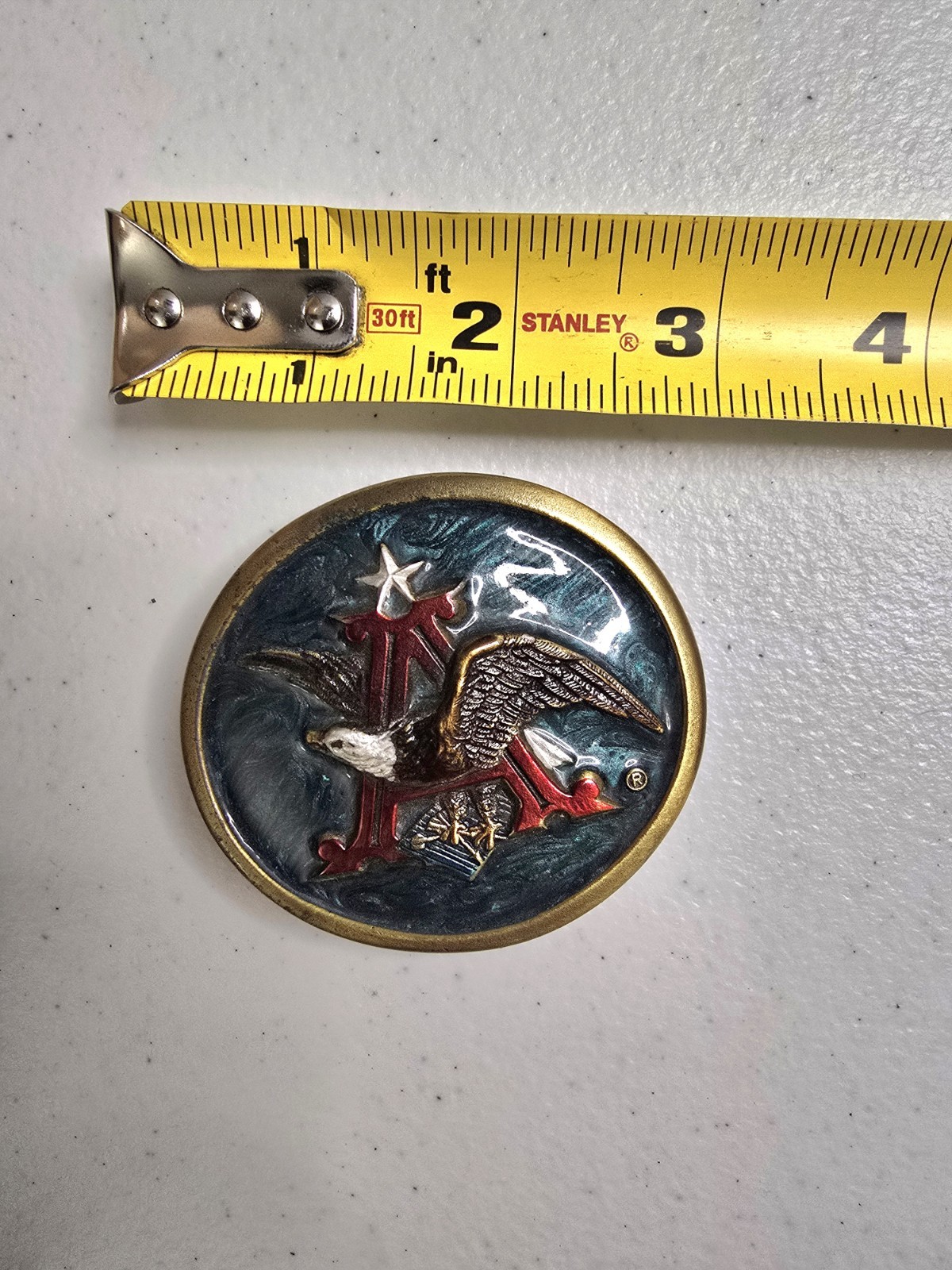 Anheuser Busch “A” Eagle Belt Buckle The King of Beers Indiana Metal Craft