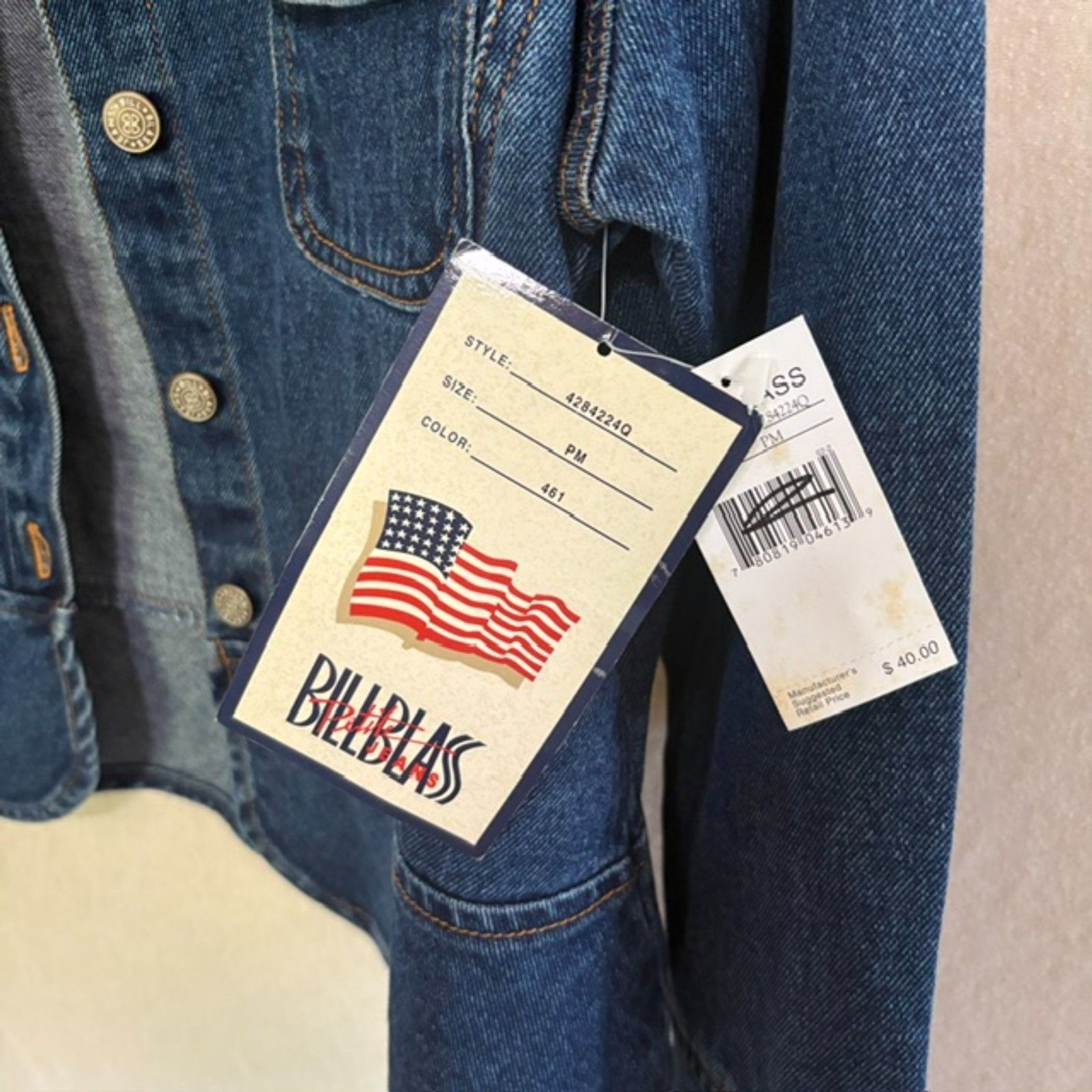 Bill Blass Jean Jacket with Tags