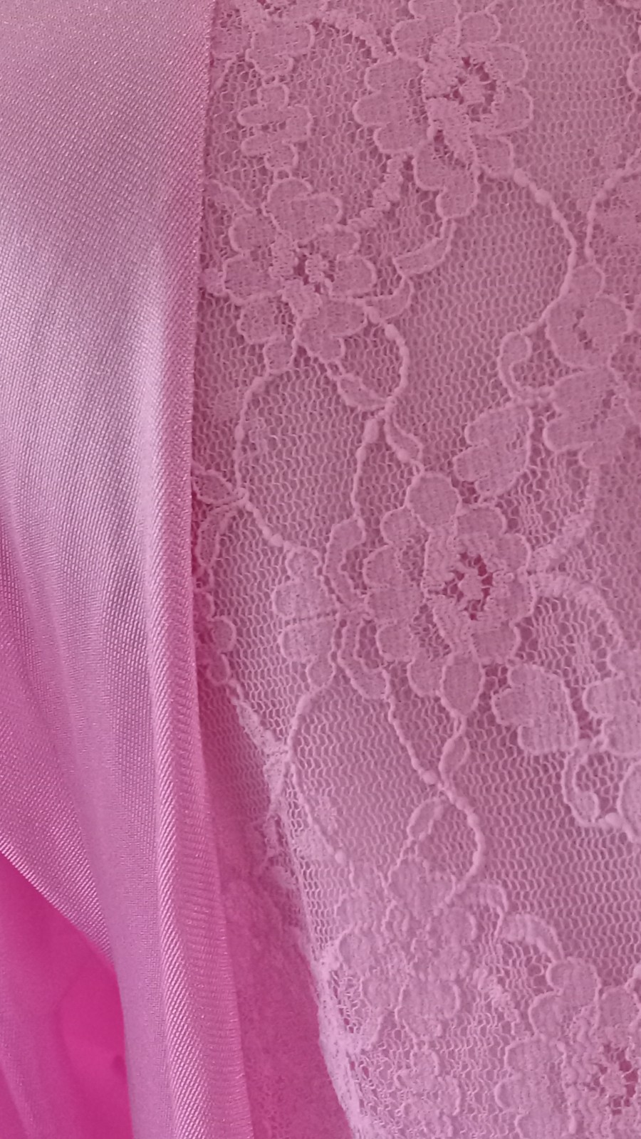 Vintage Lingerie GILEAD Bubble Gum PINK NYLON Long ROBE Wide Sweep S