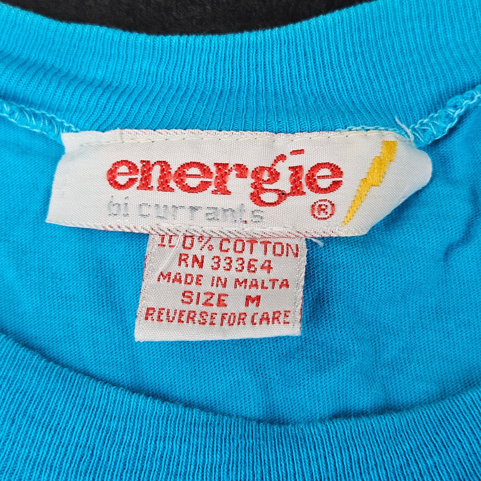 Vintage Energie Turquoise Beaded Fringe T-Shirt 80s 90s Southwestern Boho Medium