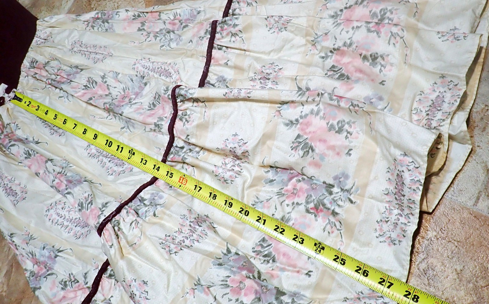 Vintage 70s ACT I New York Boho Prairie Dress Velvet Corset Calico Floral XXS/XS