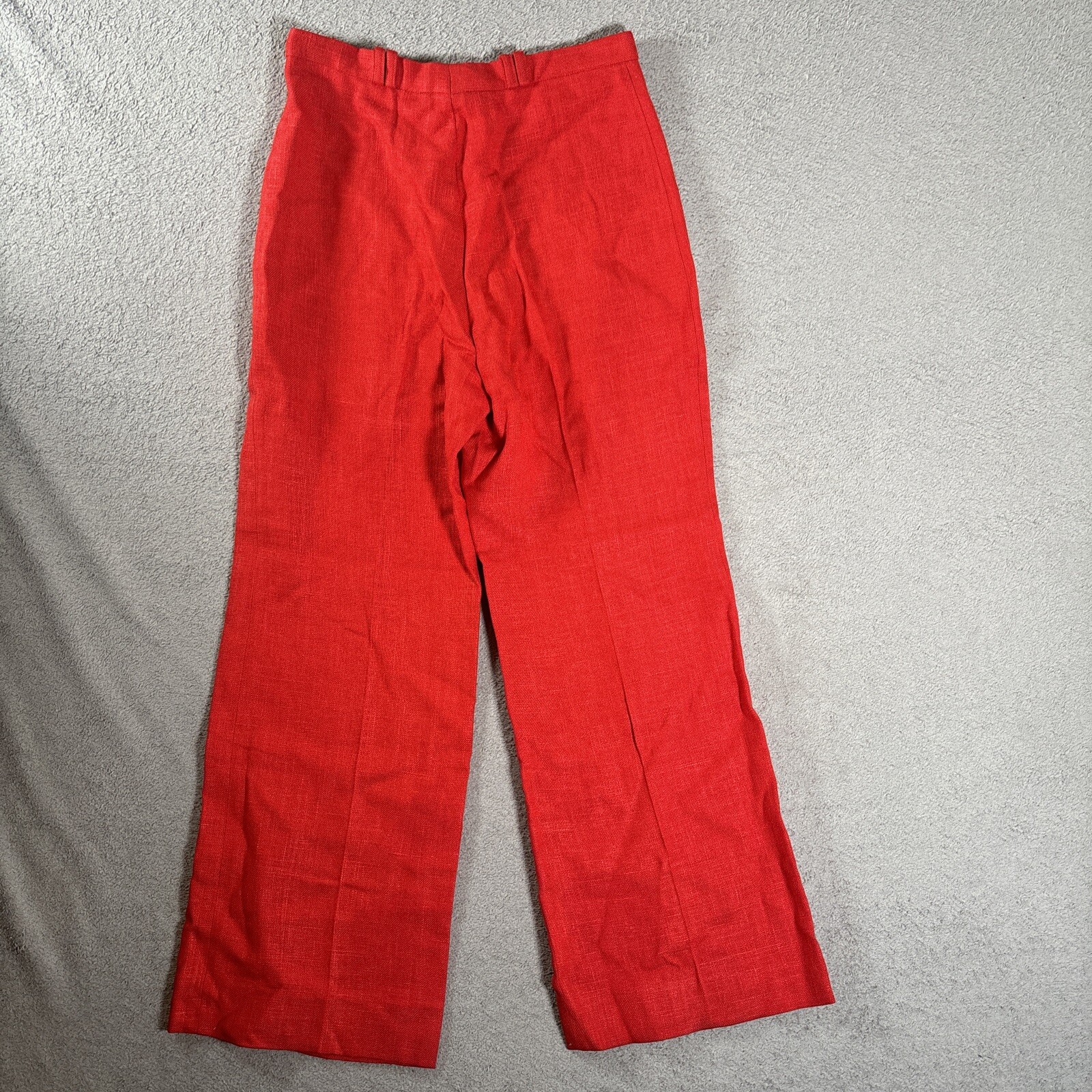 Vintage Lasserre Couture Sport Pants 70’s Red Viscose Wide Leg 28″ Waist