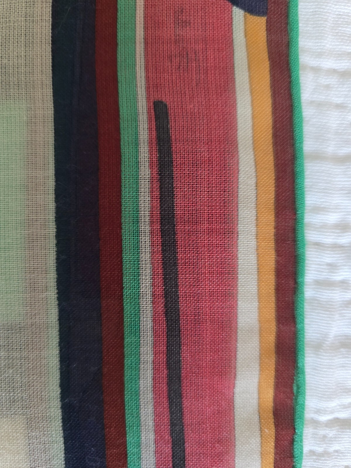Vintage Emilio Pucci Firenze Silk Voile Abstract Geometric Long Scarf / Shawl