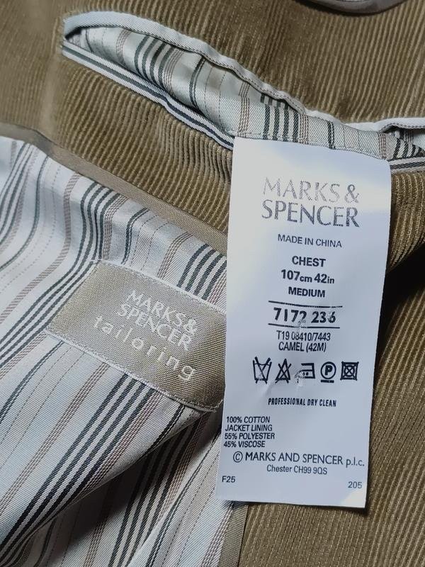 Men Marks & Spencer Beige Cotton Blazer 38 / M /