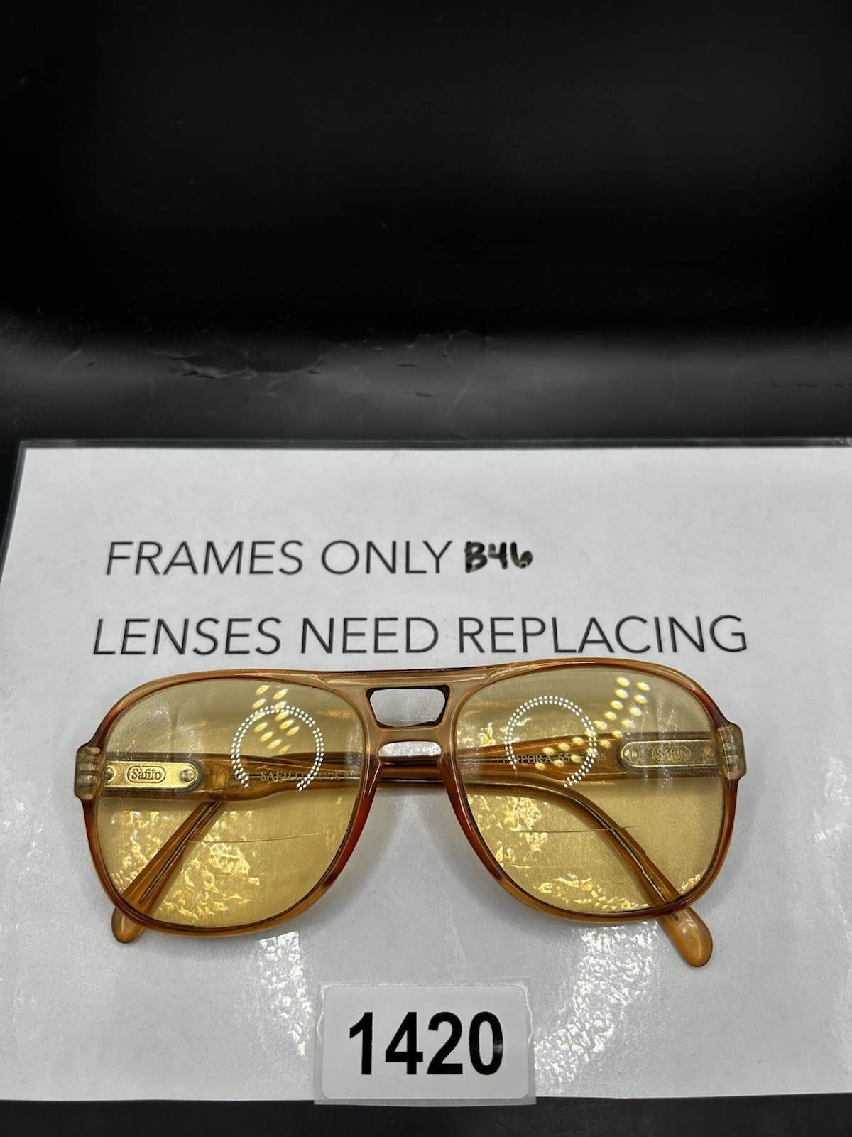 Vintage Safilo Contempora 651 1195 Aviator Sunglasses Frame Only 145mm