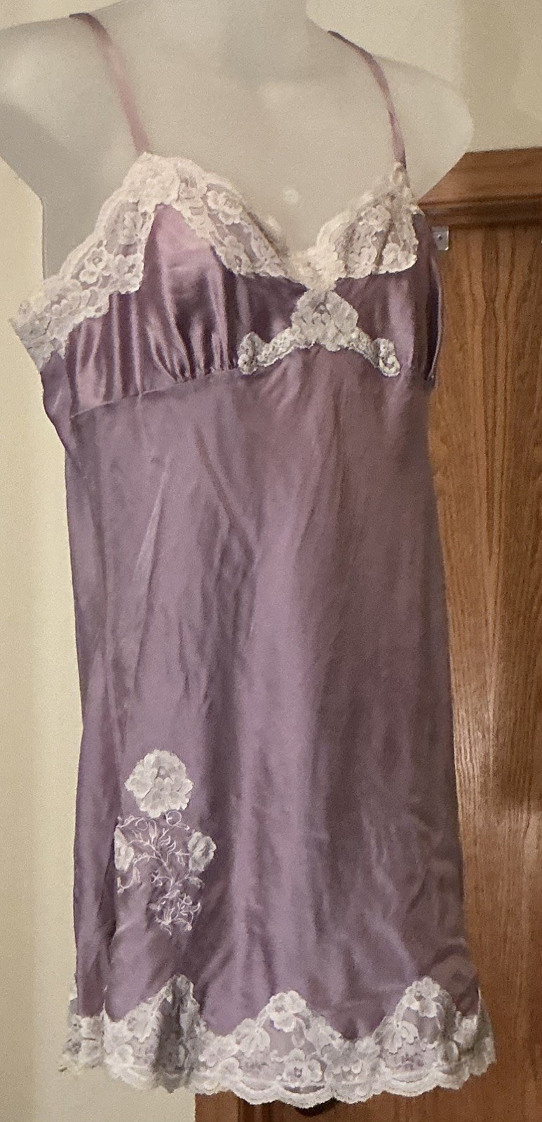 Express Design Studio Bridal Lavender Purple/ivory lace Blouse Camisole Sz M Y2K