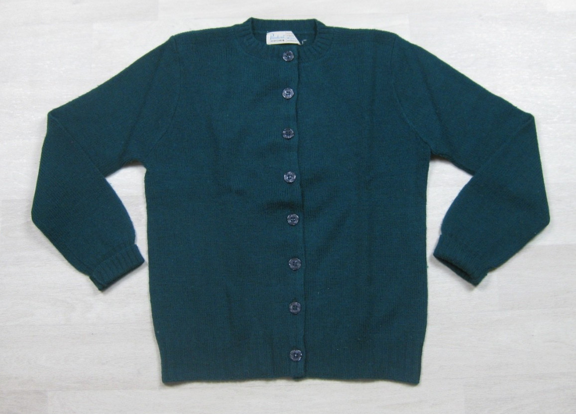 Vintage 1960s Pandora Scotchkin Cardigan Sweater Women (M) Virgin Wool Mothproof