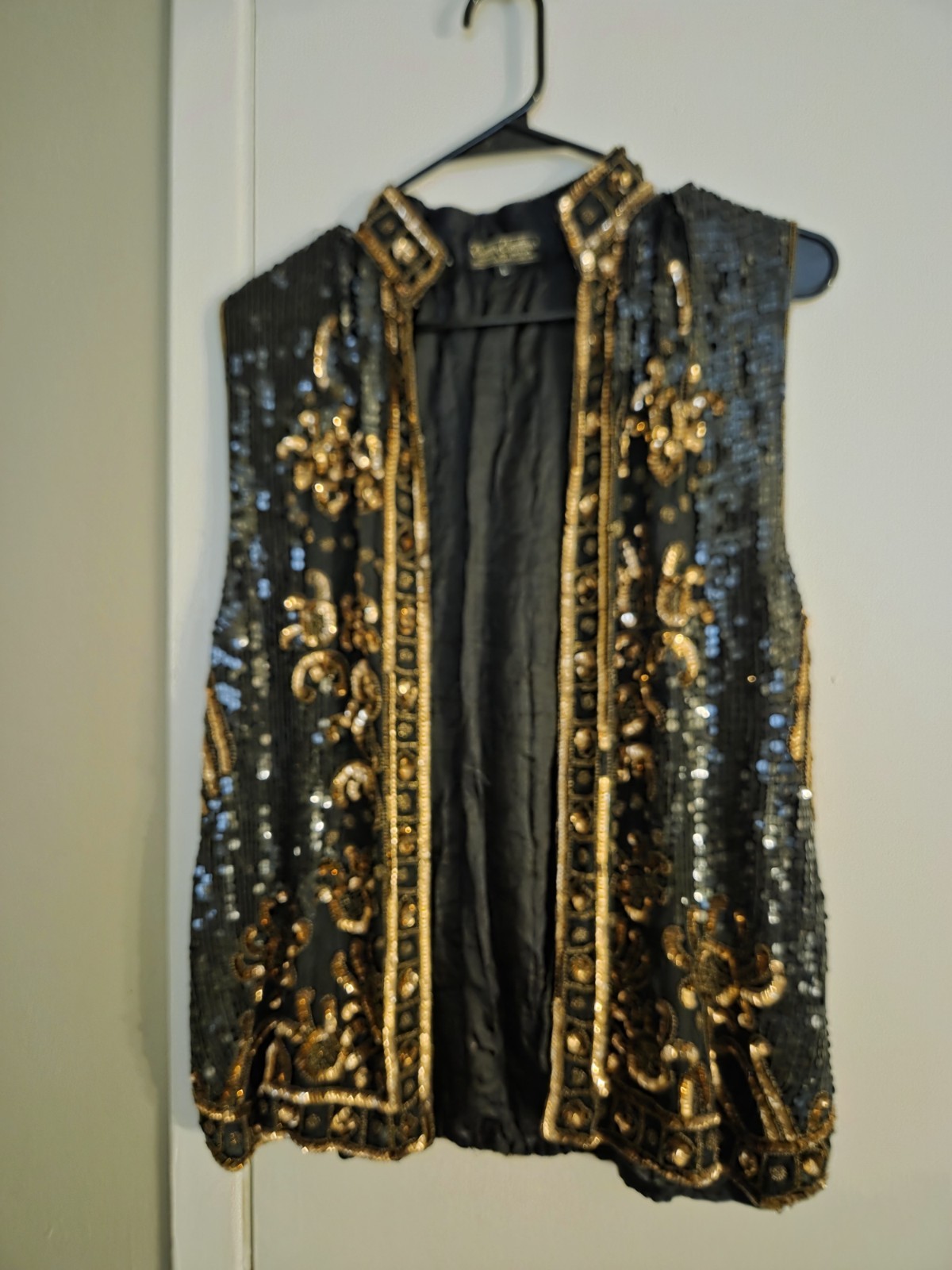 Creative Creations Women’s Silk Sequined Vest Size L