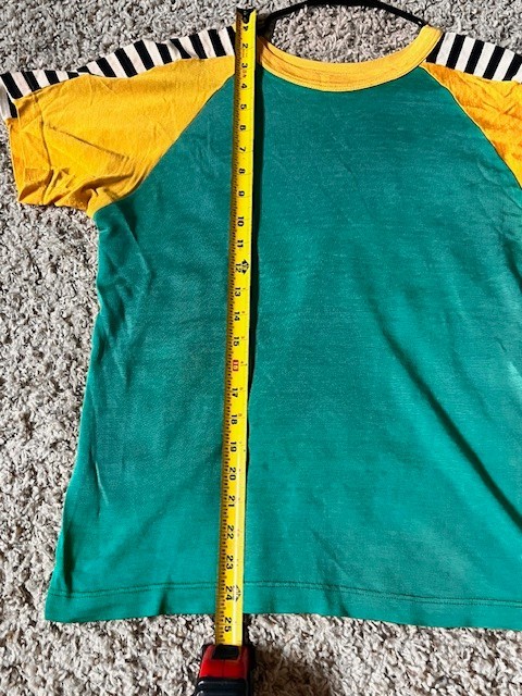 Vintage 60s 70s Durene Short Sleeve Jersey Green Dolpin Restaurant M