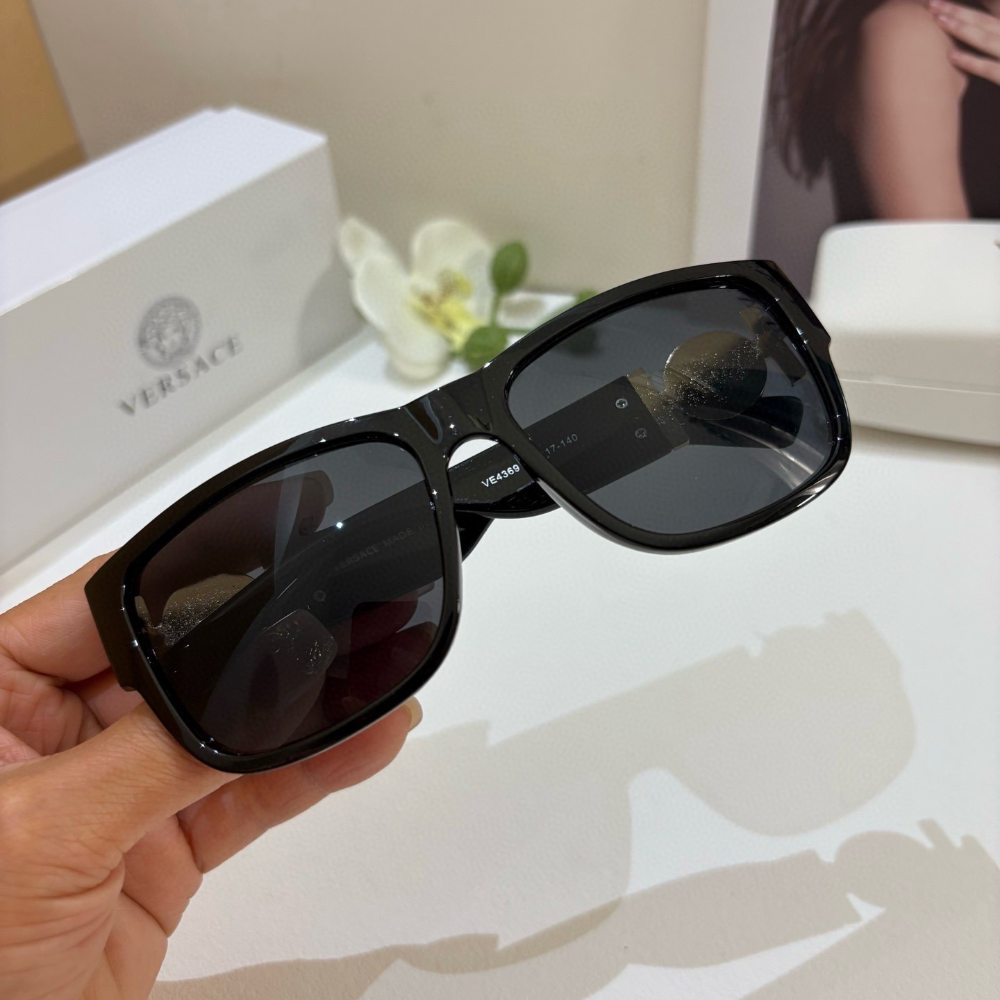 Versace Classic VE4369 17-140mm Unisex Black Sunglasses