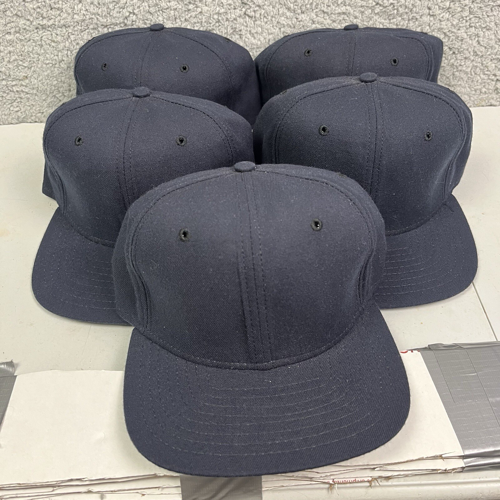 Vintage New Era Fitted Size 6 7/8 Blank Pro Model Hat USA Baseball Cap Lot of 7