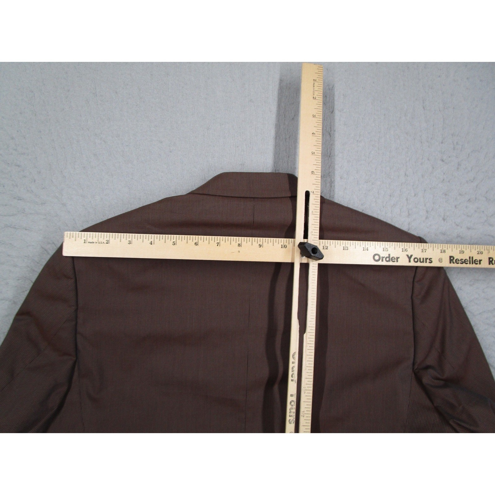 Dries Van Noten Suit Mens 48 IT 38 US Brown Cotton Silk Pinstripe 2 Button
