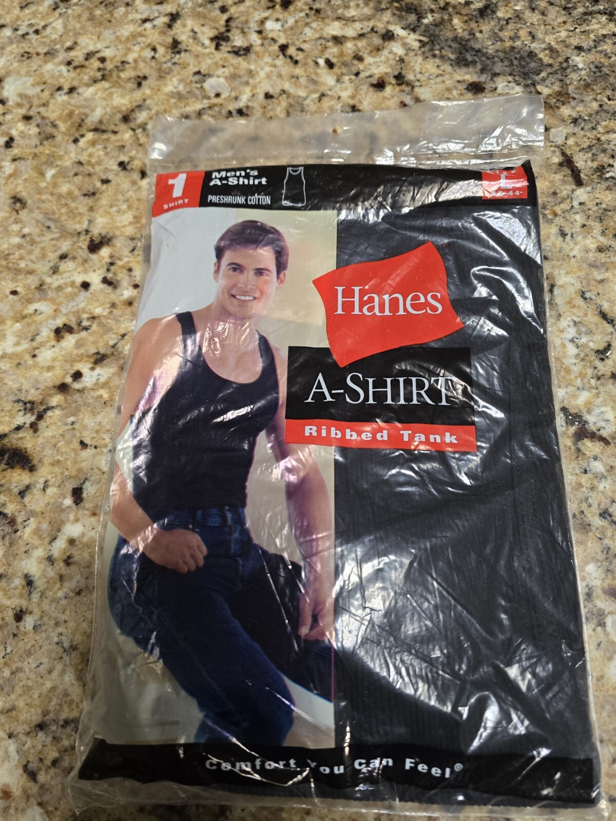 Vintage 2000 Hanes Black Cotton A-Shirt Tank Top Men’s Large