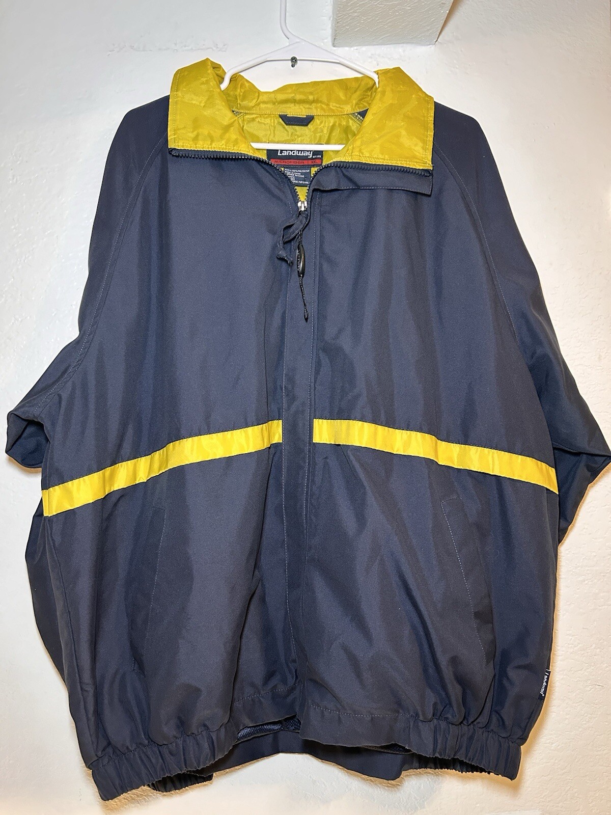 Landway Microfiber Outerwear Size 2X Hooded Lightweight Windbreaker Packable VTG