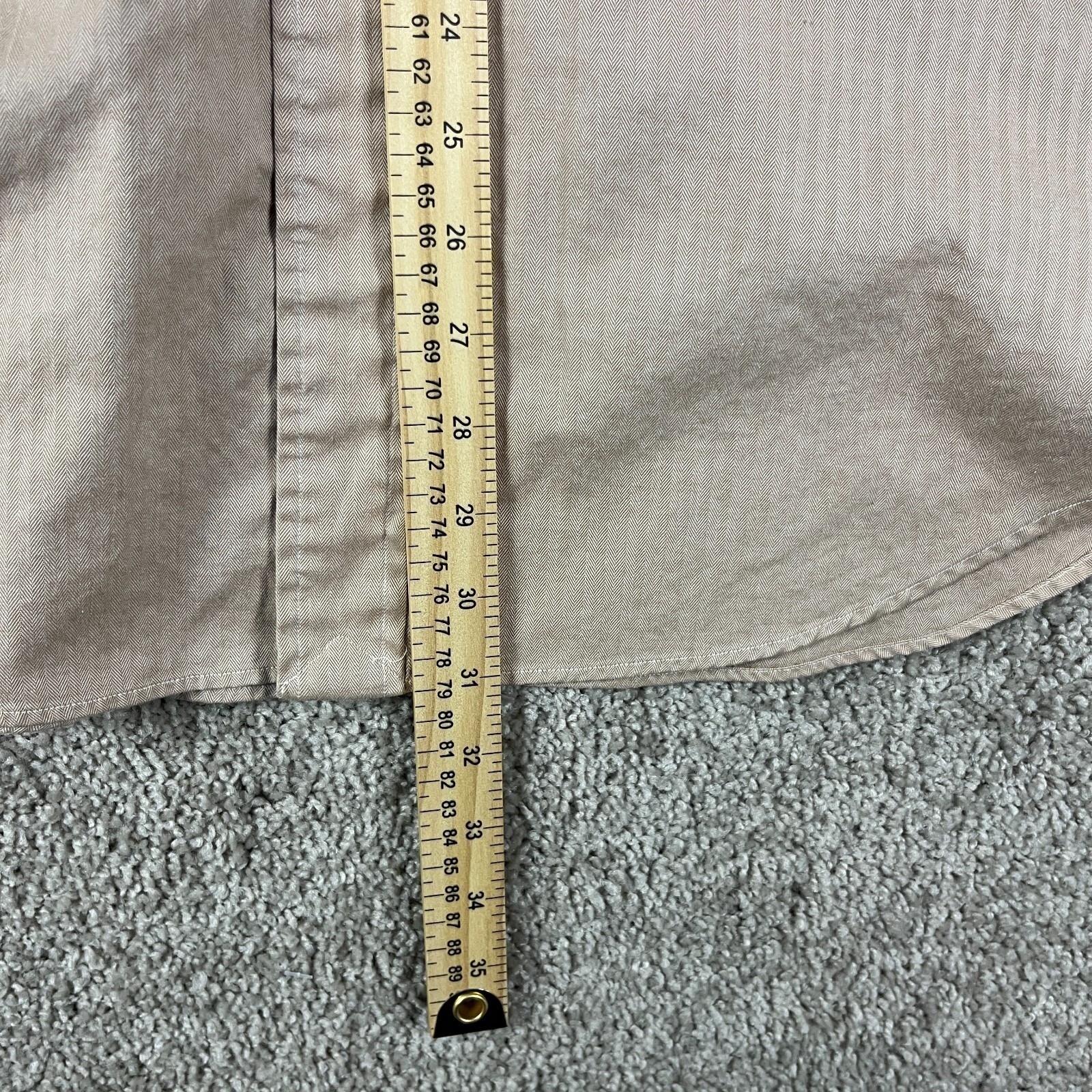 VTG Polo Ralph Lauren Brown Dress Shirt 16 32/33 Classic Fit Long Sleeve Andrew