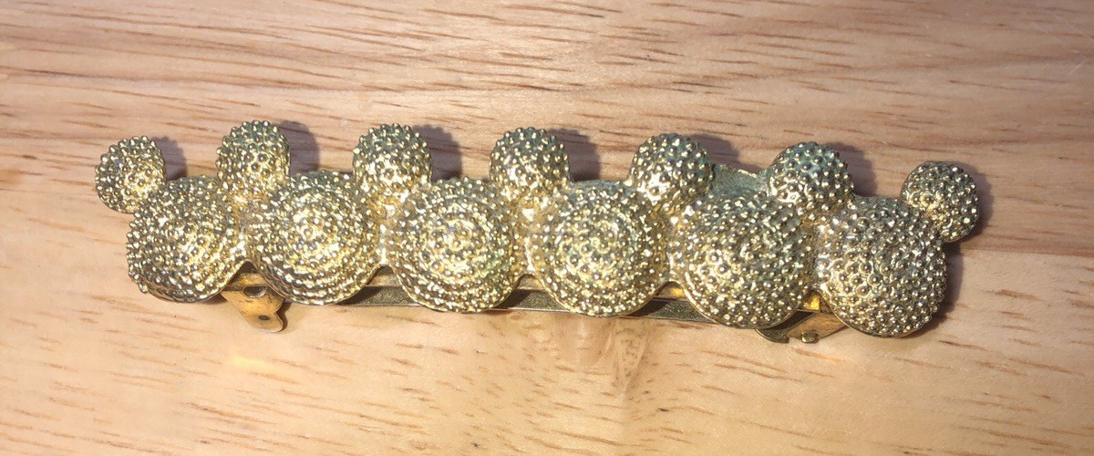 VTG. GOLD TONE 41 MADE IN FRANCE BARRETTE 3.5″