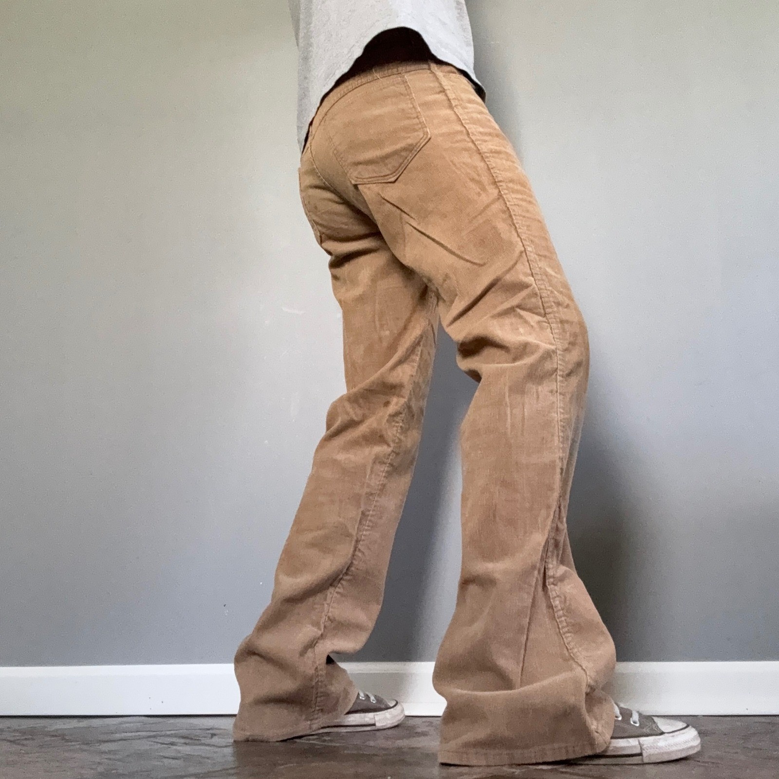 Vintage 70’s Tan Flare Leg Mr. Leggs Corduroy Pants Talon 42 Zipper
