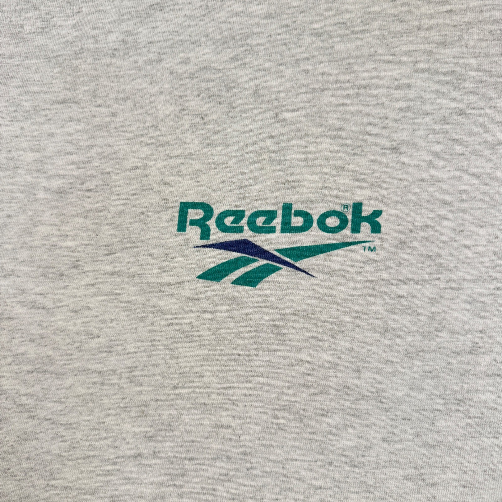 Reebok T-Shirt Mens XXL Gray Vintage Big Logo Graphic Short Sleeve Tee
