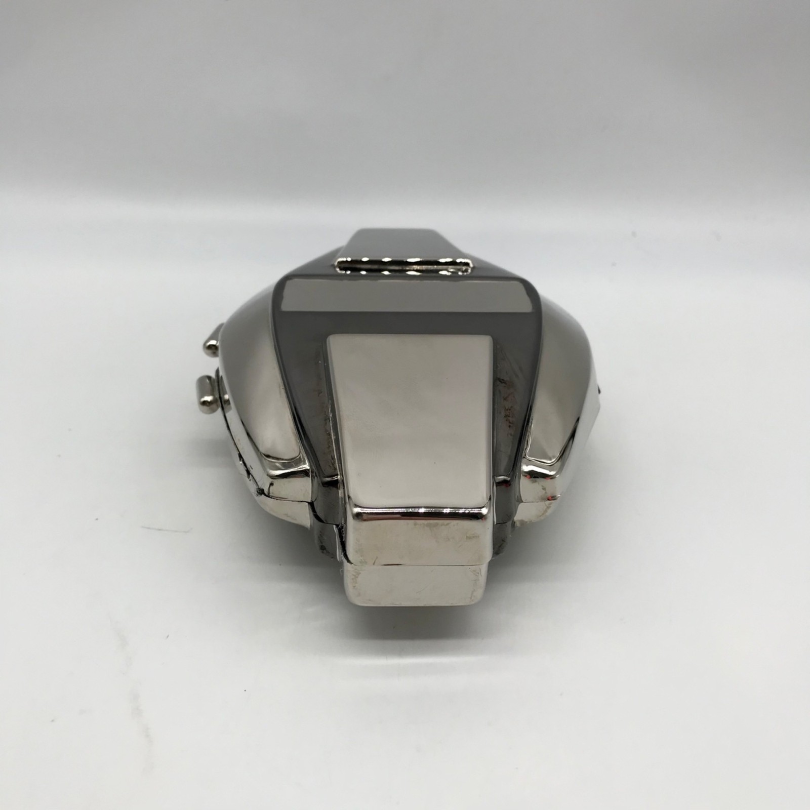Whiting & Davis Silver Hardshell Convertible Clutch