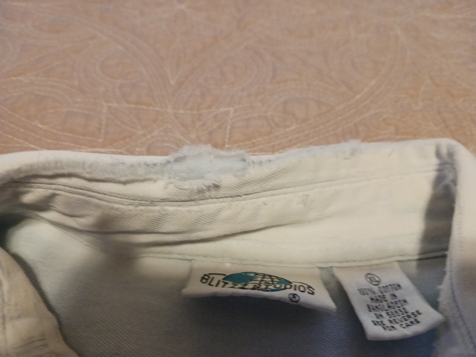 Vtg Blitzz Studios Peanuts Snoopy Button Down Shirt Embroidered XL SEE PHOTOS