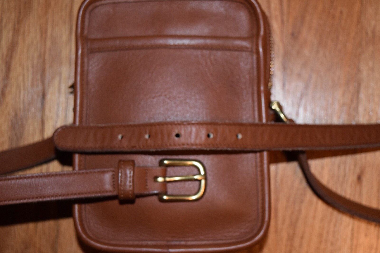 VTG Coach Kit Camera Bag Leather Crossbody Shoulder Purse British Tan Brown USA