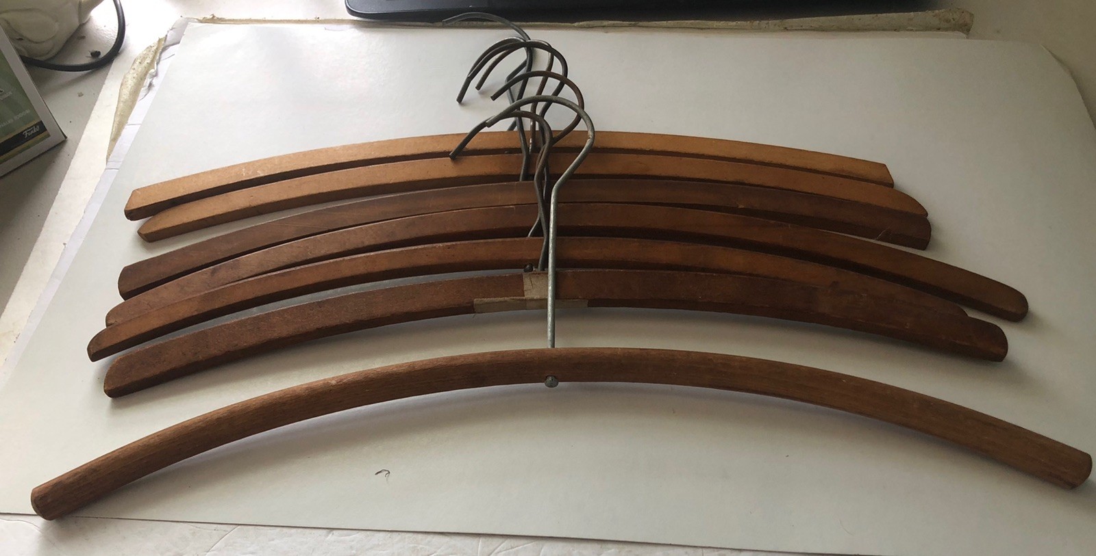 7 Antique Wooden Shirt Hangers