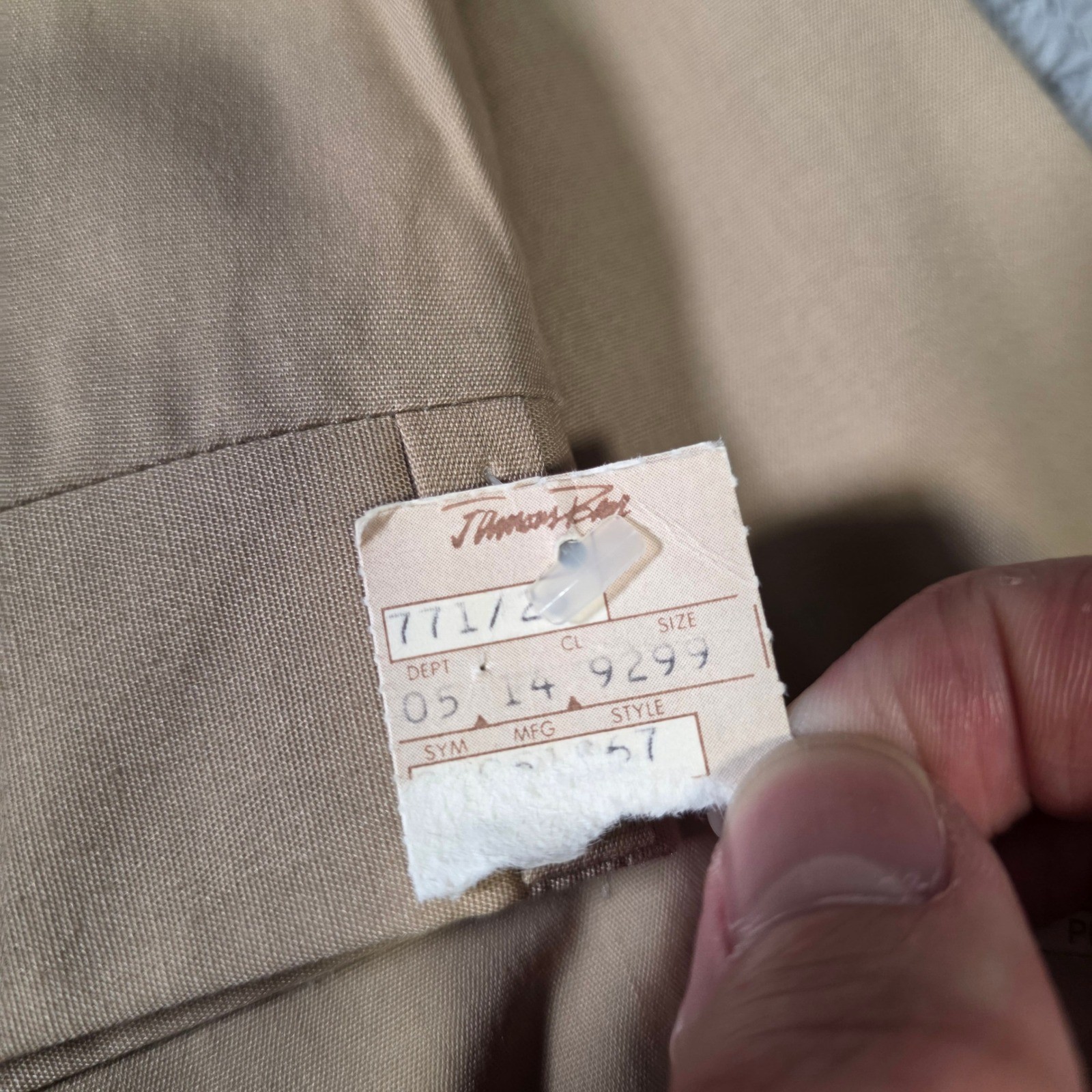 Mens 36×31 Trousers Tan Vintage Deadstock Klopman Dacron Cotton Slacks