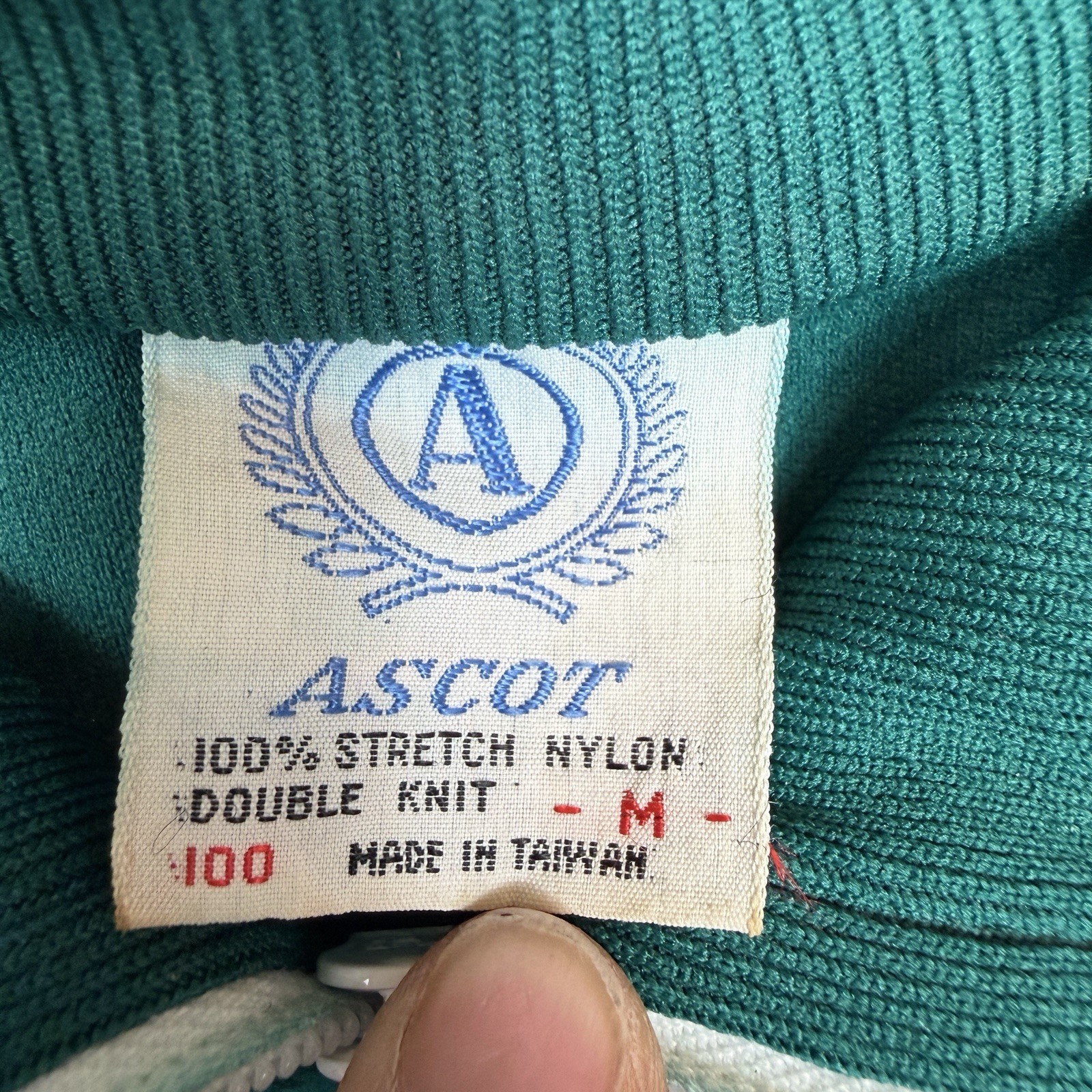 Vintage 1980 Ascot California Police Explorer Olympic Track Jacket Double Knit M