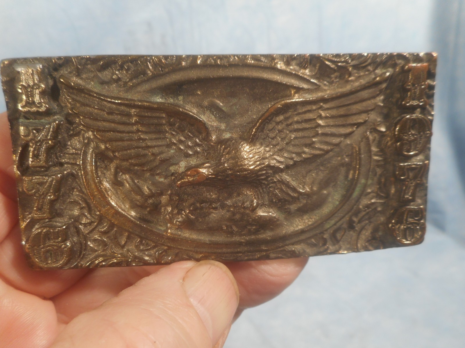 Vintage “1776 EAGLE 1976” Belt Buckle 70s Adezy Denver USA