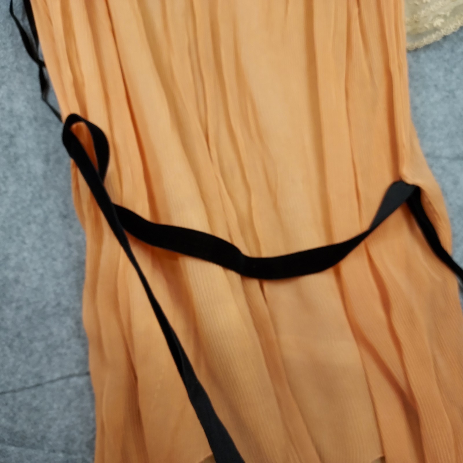 1910s Flapper Dress Lace Chiffon Authent Peach Sash Titantic True Vintage
