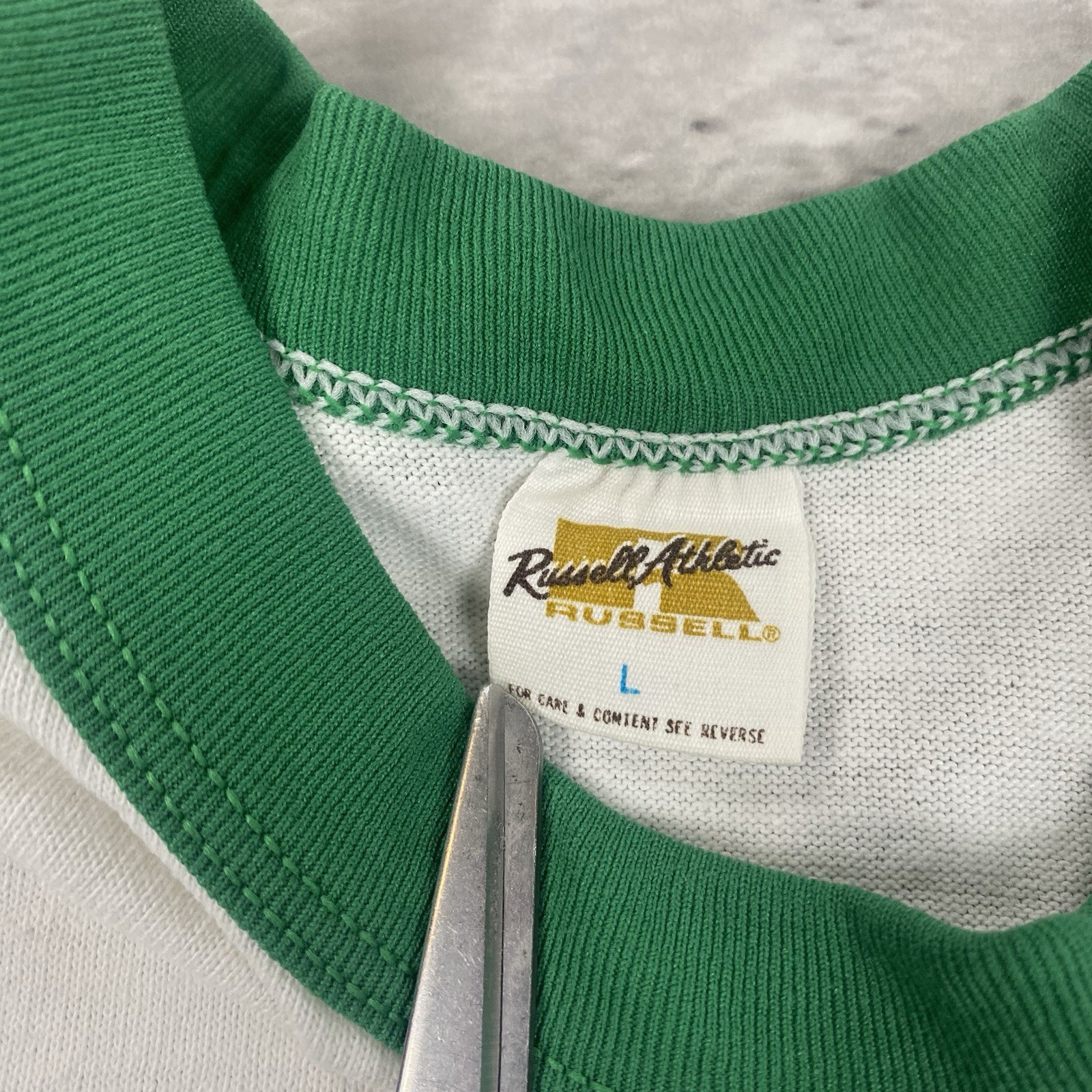 vintage 70s 80s RUSSELL ATHLETIC raglan t shirt LTWCMB LOS TRANCOS WOODS eagle