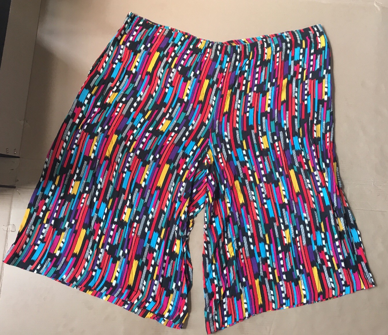 C.M. Shapes Multi Color Pants Women’sLarge Plus Size Read For Measures Vintage