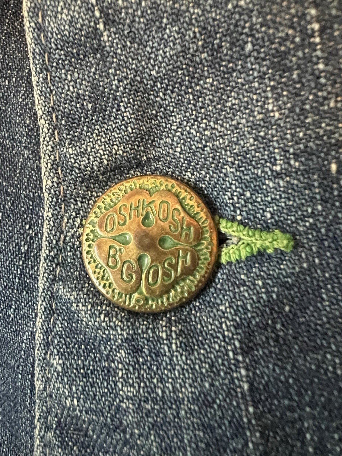 Oshkosh B’Gosh Men’s 1950’s Vintage Denim Chore Coat Jacket XL 24×28 UNREAL