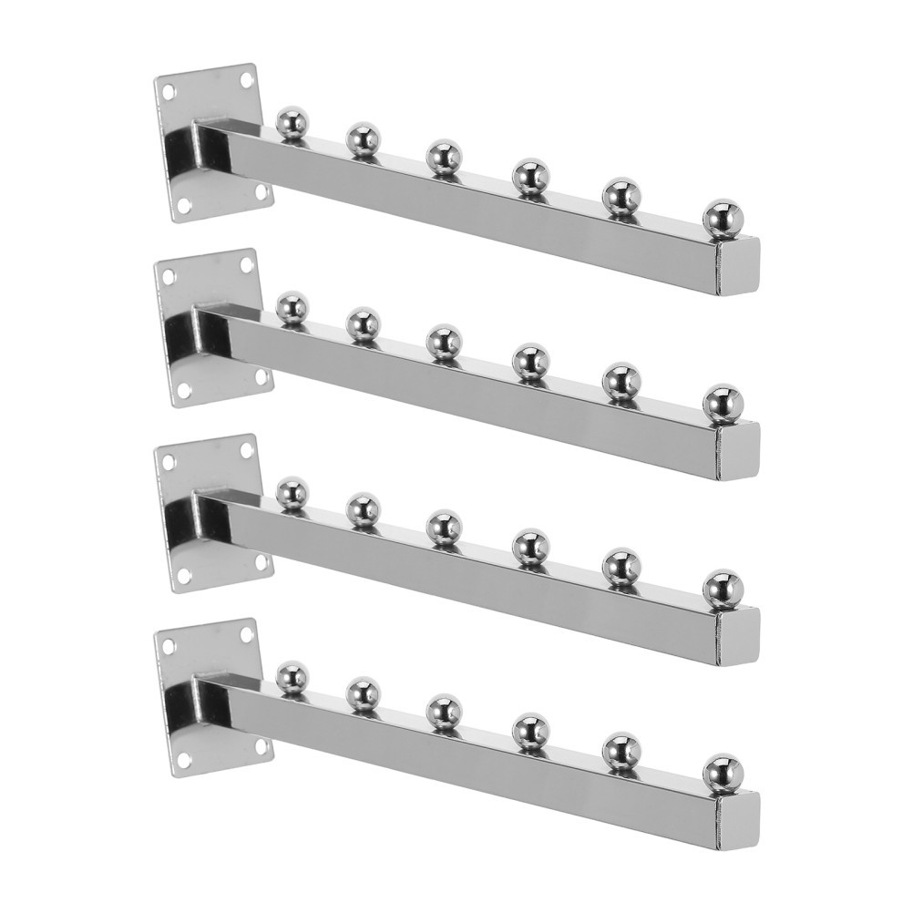 4PCS Waterfall Hook for Wall Mount: Heavy Duty Clothes Hanger Rack – 6 Ball