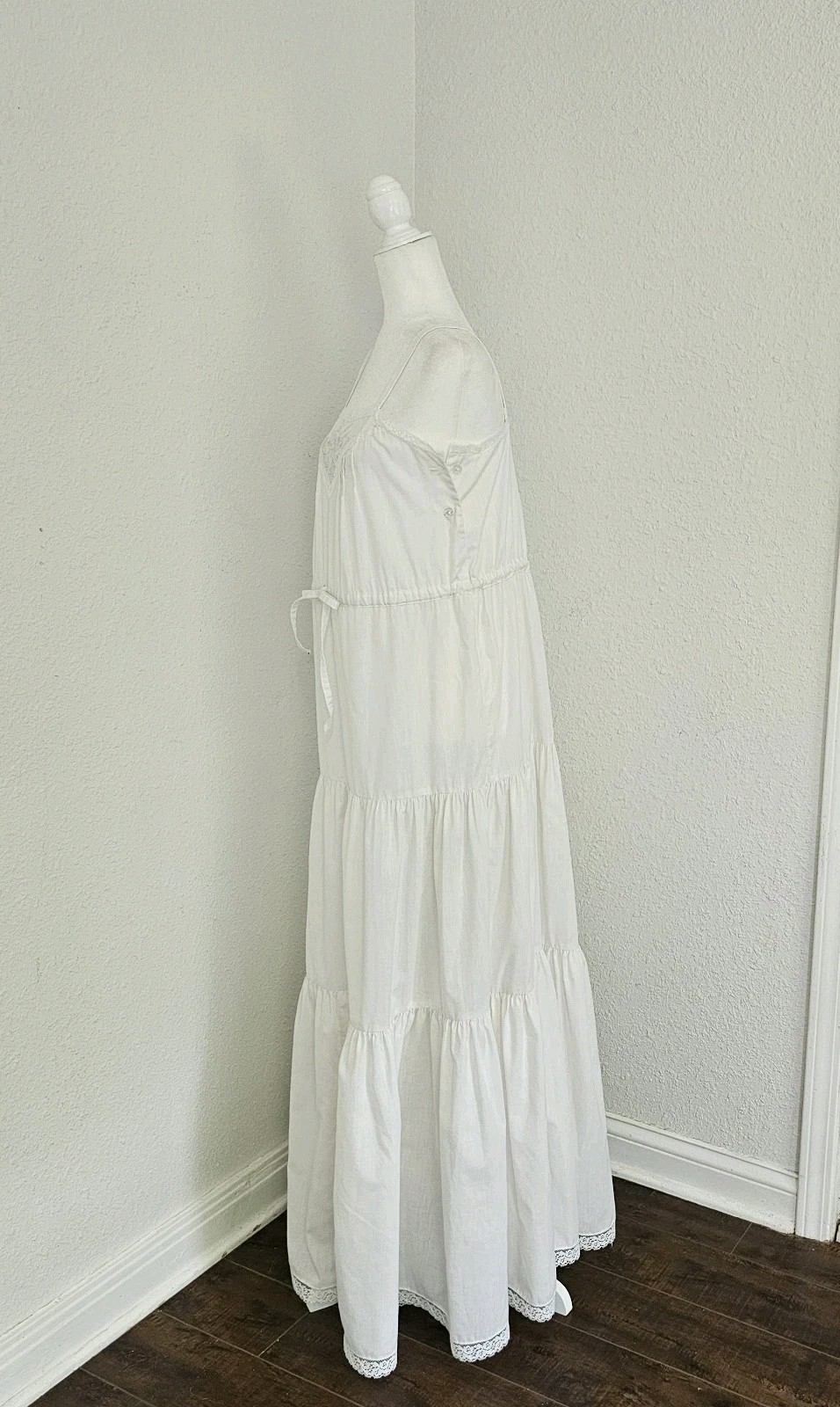 Vintage 70’s Young Edwardian Arpeja Embroidered Maxi Sun Dress sz 9/S Wedding
