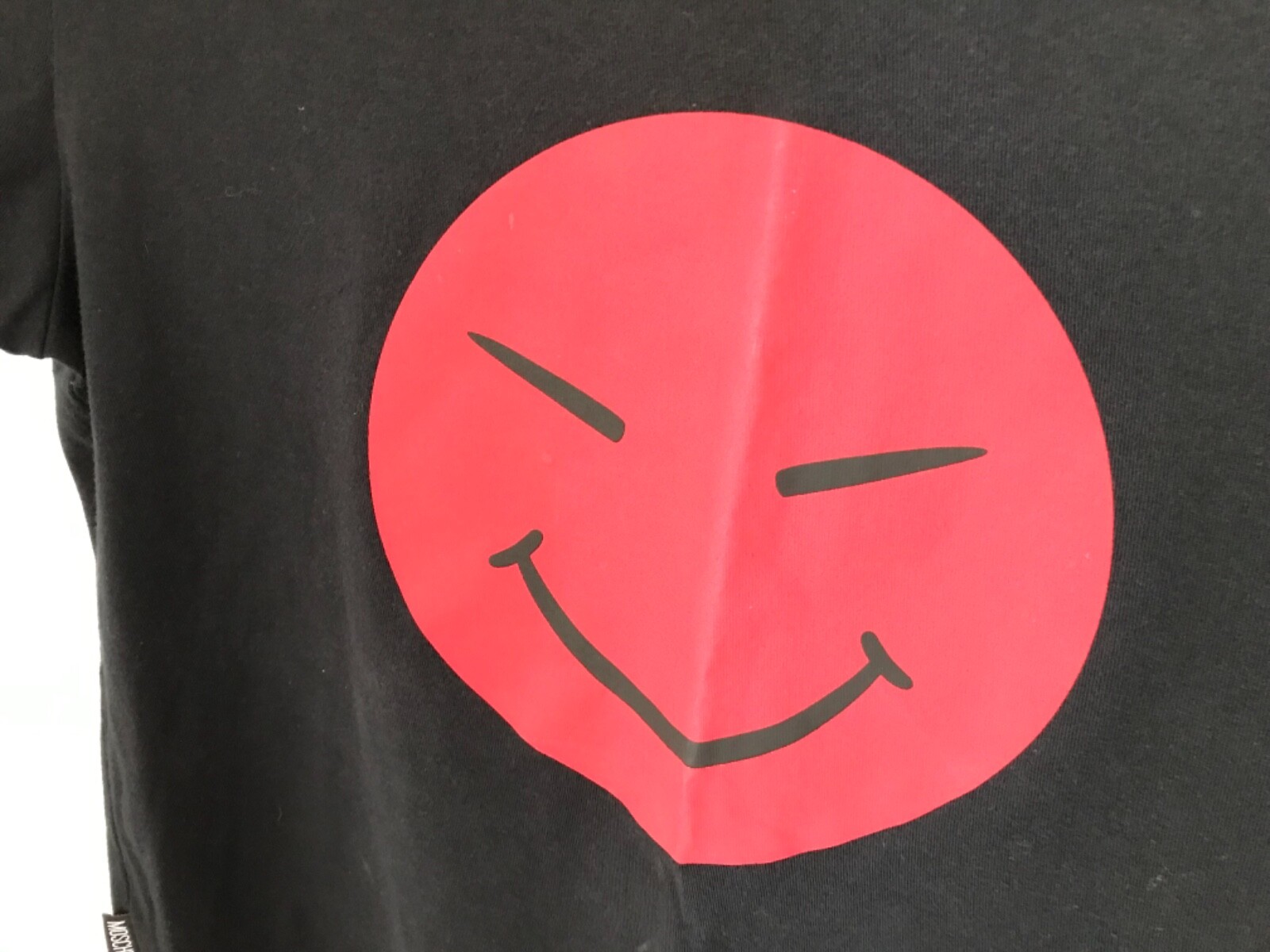 Rare Moschino Jeans Italy Shirt Smile Japanese Chinese Korean Asian Happy Face