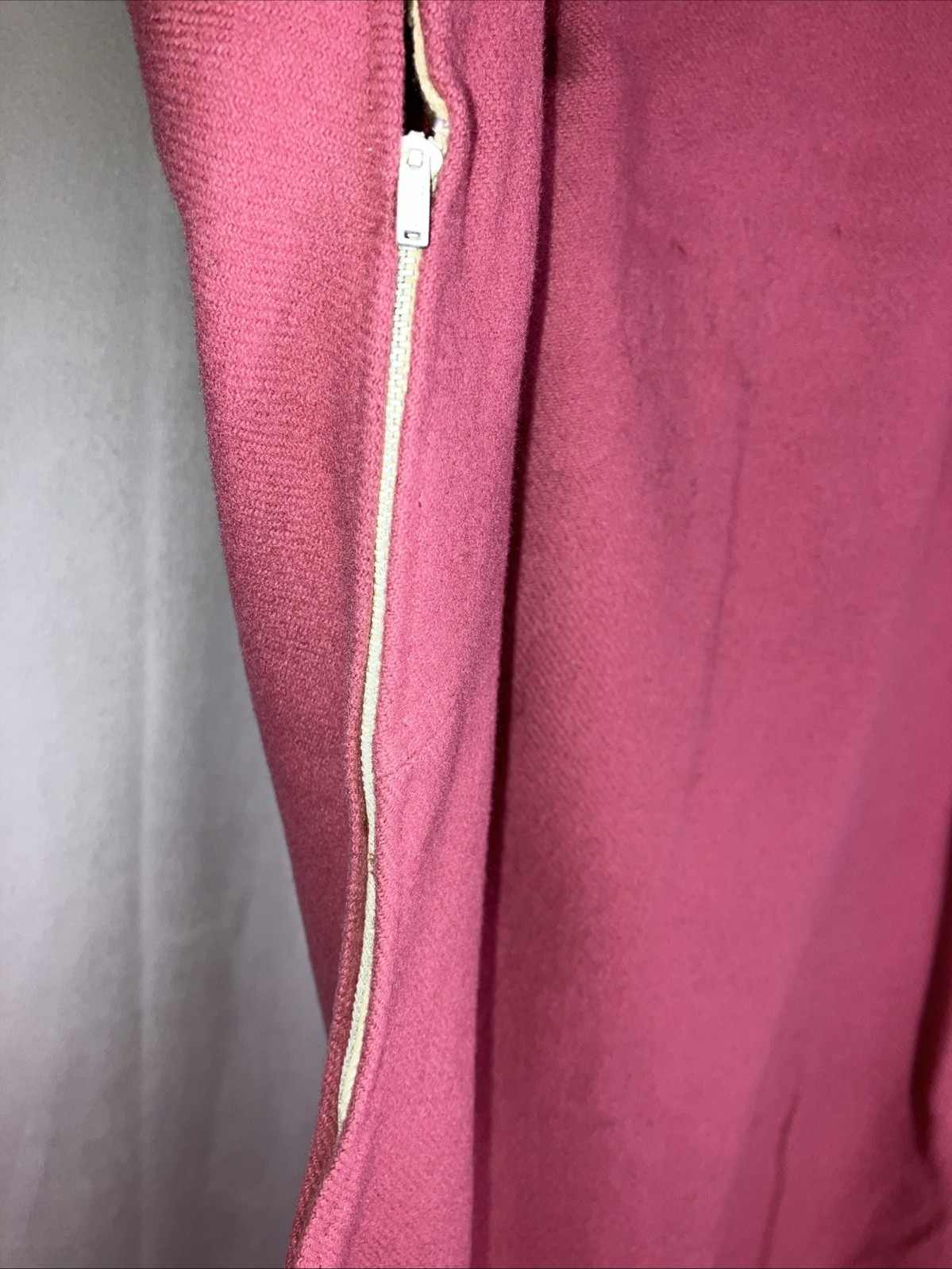 Vintage 40s Chinese mauve wool Qipao Dress Custom Tailor