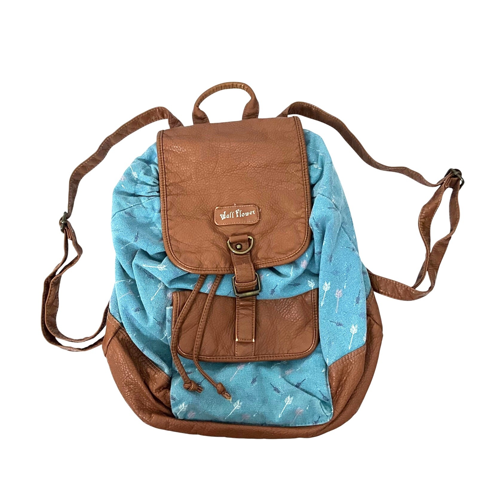 Vintage Wall Flower Arrow Outdoor Backpack: 90s, Y2K