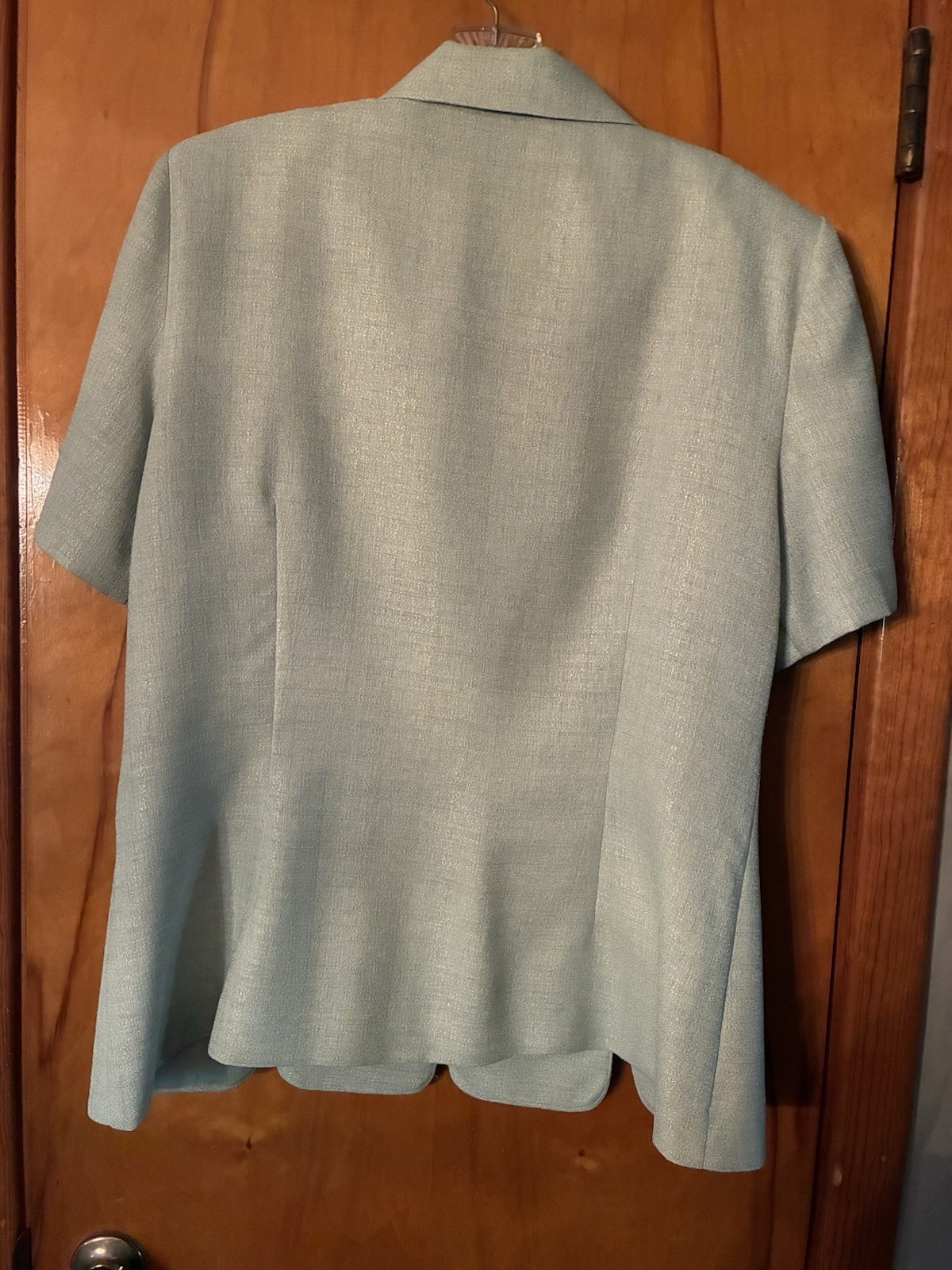 Vtg Leslie Fay 2pc Mint Green Jacket & Floral Pleated (Maxi) Skirt Size 14
