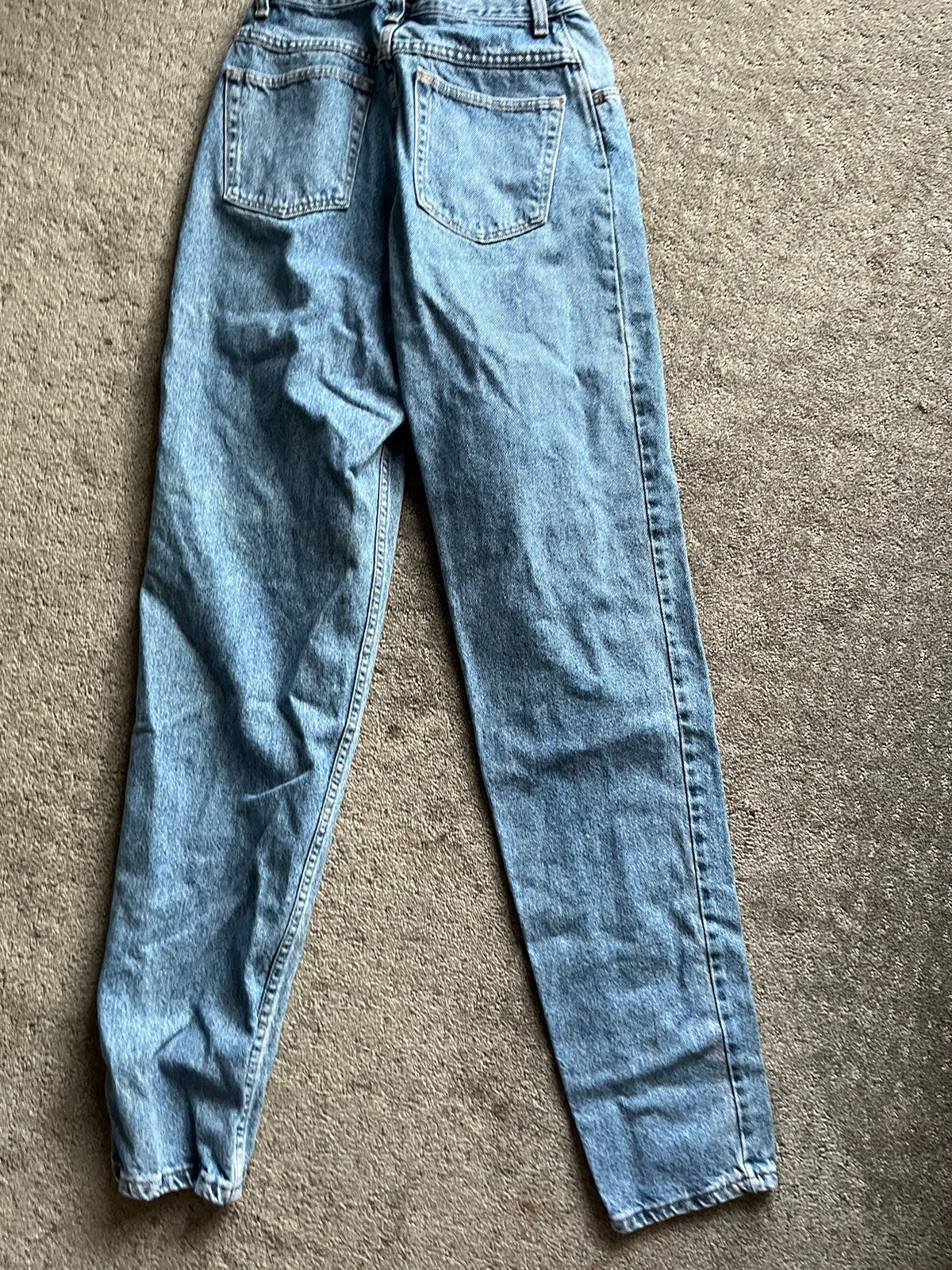 Wrangler Jeans 10L USA MSR01 Vintage Faded Blue Denim High Rise Tapered Mom