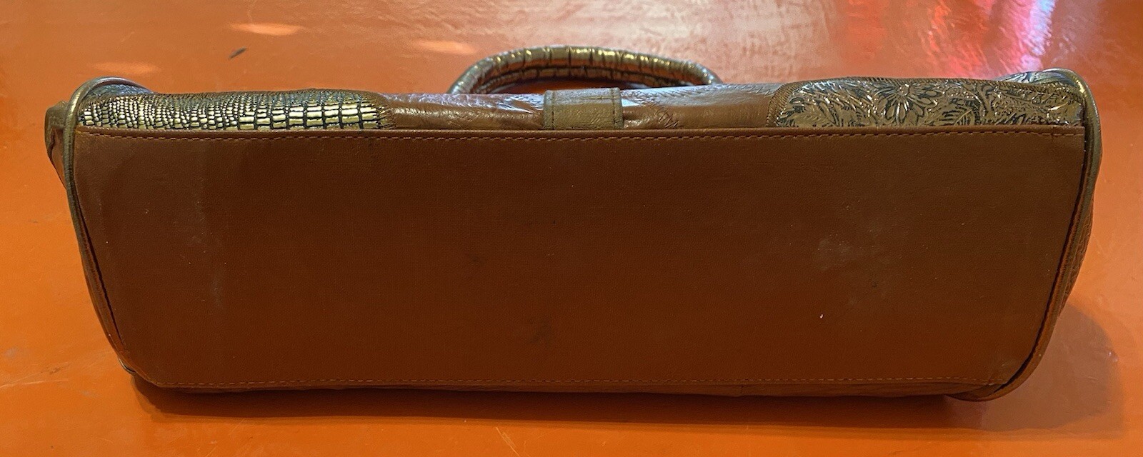Vintage Sam Dae Rose Leather Purse/Handbag. New Old Stock. Korea. READ!