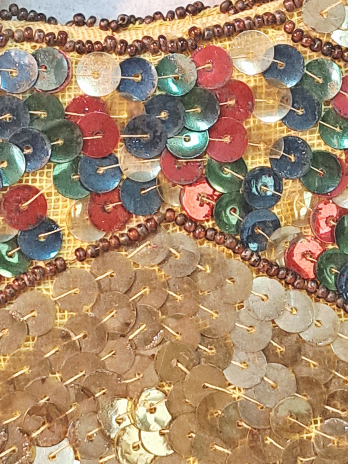 Vtg 1920s Czech Sequence & MicroBead MiniPurse & Mirror, 1950s Rhinestone Clutch