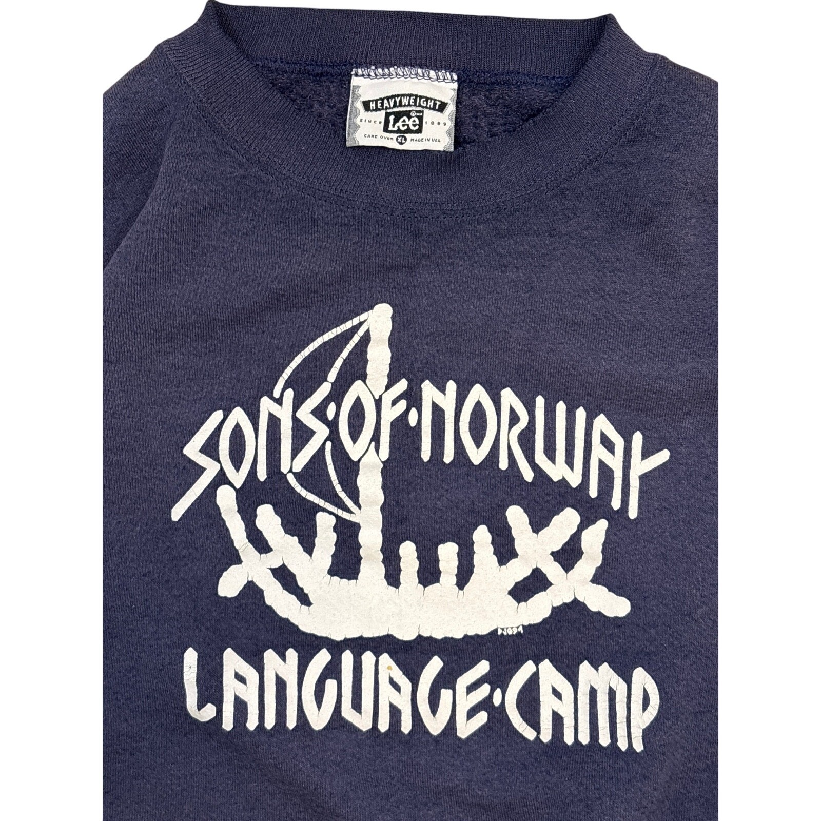 VTG 94’ Sons of Norway Language Camp Spokane WA Viking ship LEE heavyweight XL