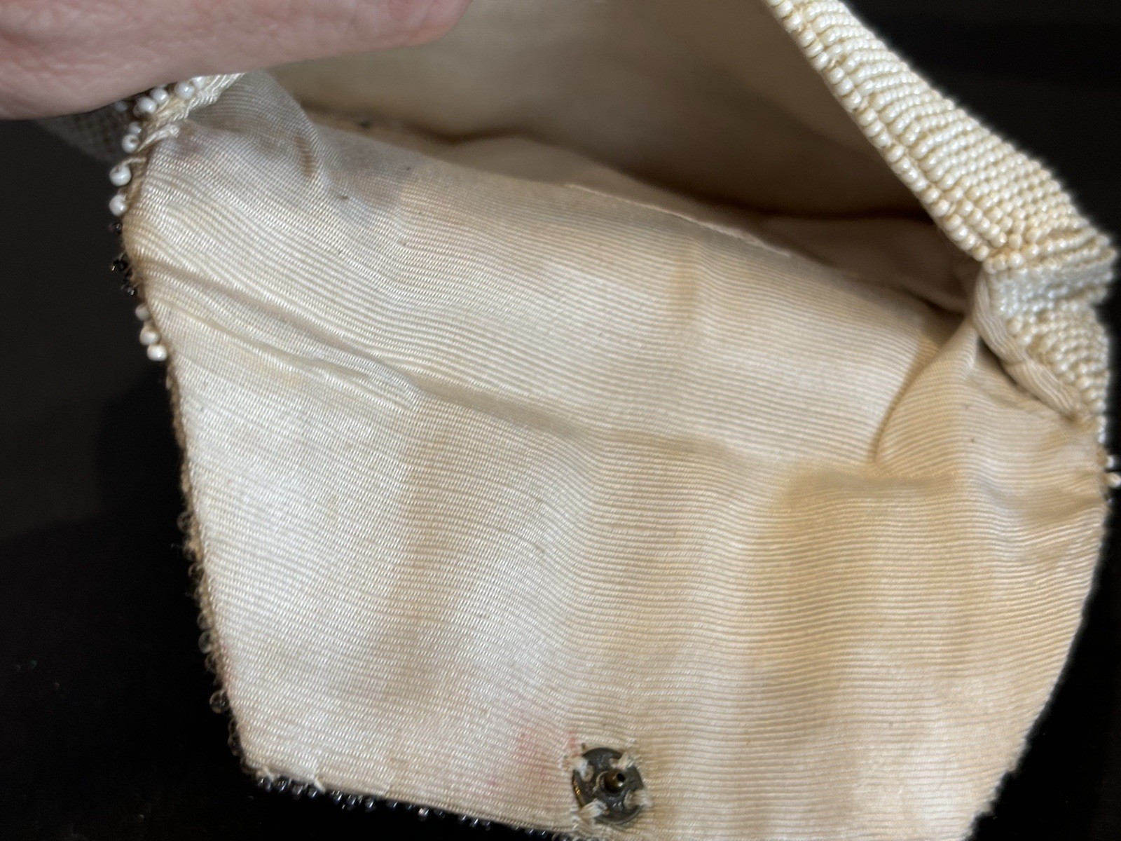vintage Art Deco beaded clutch bag from Czechoslovakia