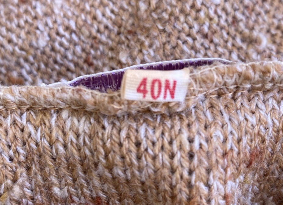 Vintage 70s Ann Wallace 40 W Knit Dress Tan Paris Made In France Boho