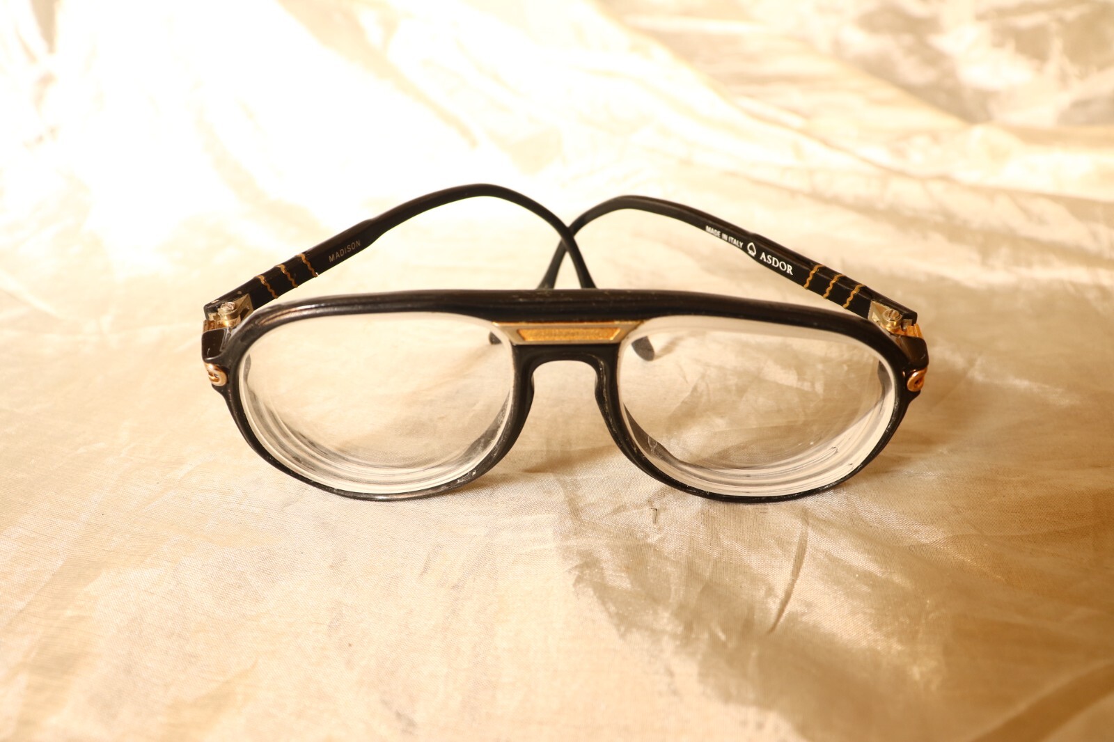 MADISON ASDOR Made in Italy Eyeglasses Frame Vintage Aviator Full Rim Glasses