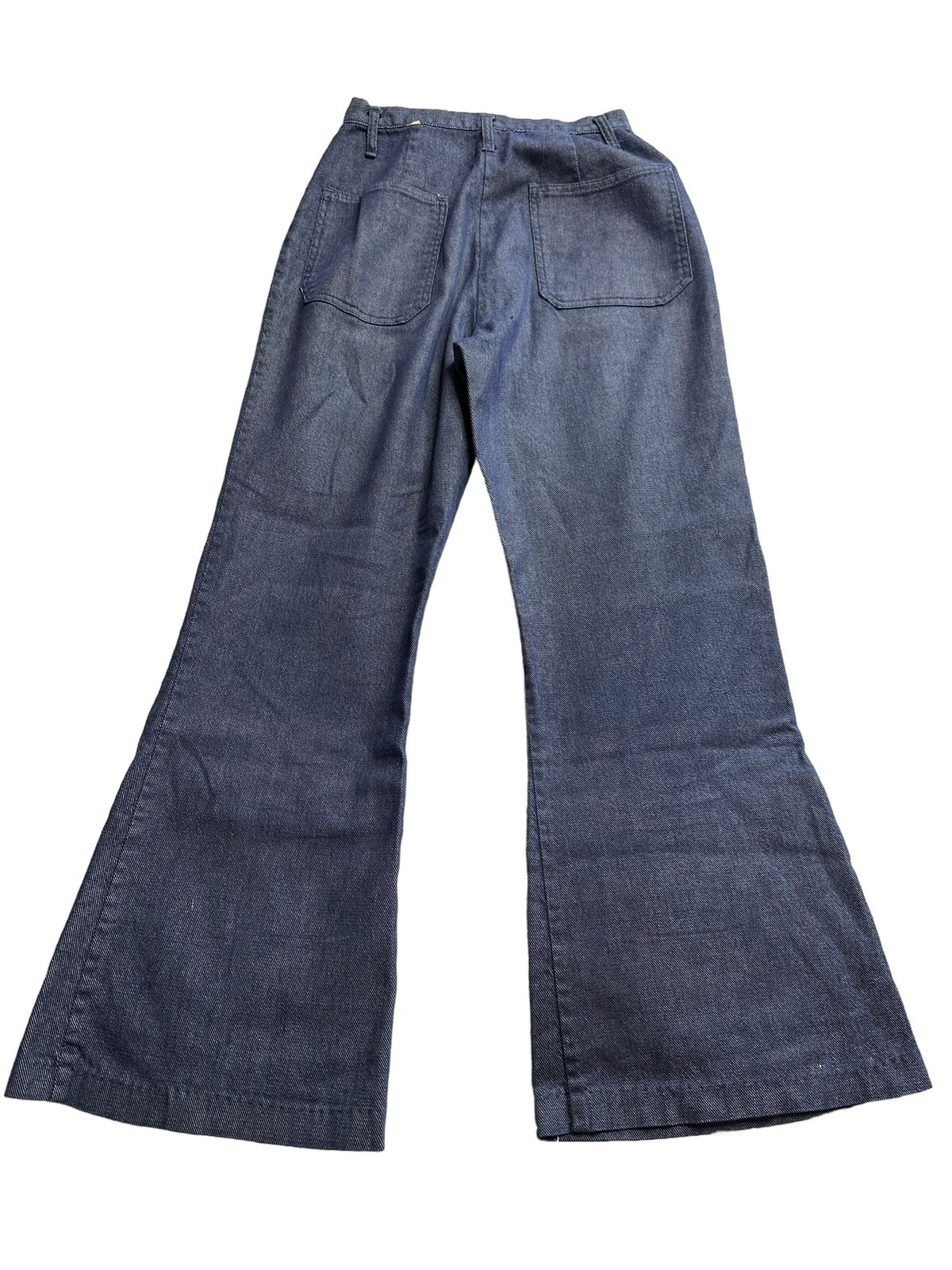Vintage US Navy Flared Bell Bottoms Pants Denim 24X26 70s 1970s Button Fly