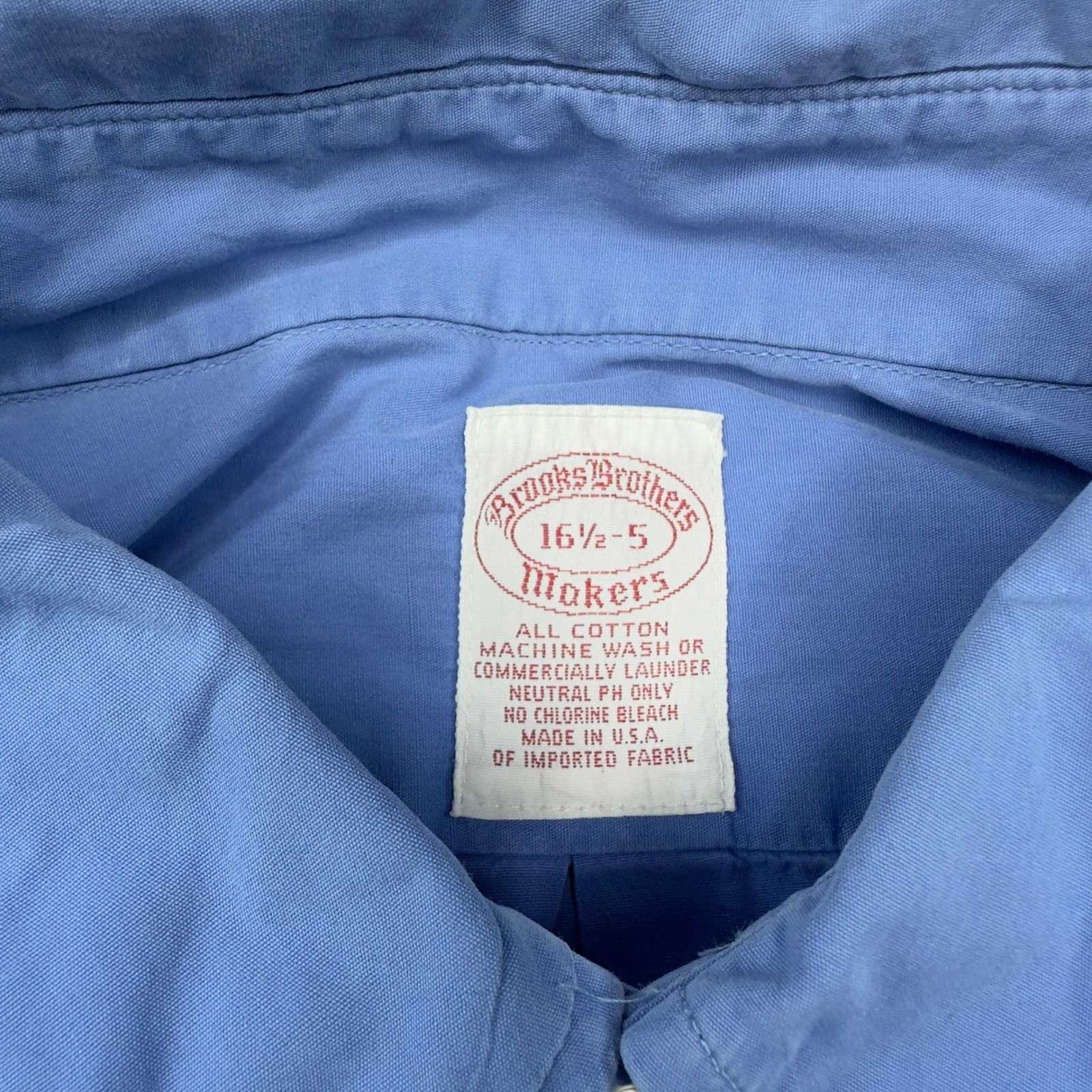 VTG Brooks Brothers Shirt Men’s 16.5-5 Blue Button Down Oxford Made in USA
