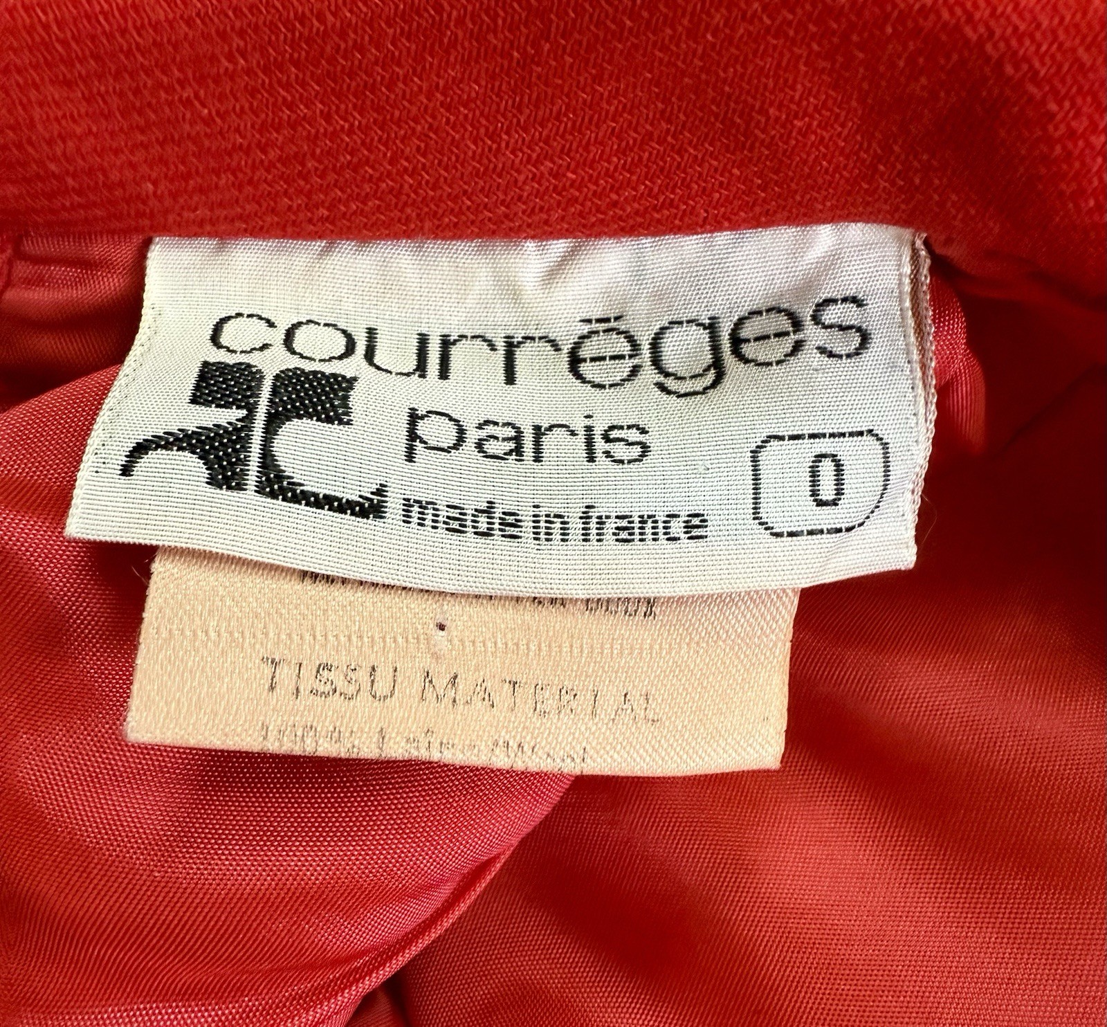 Courreges Paris Vintage Beautiful Red Dress